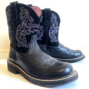 Ariat Fatbaby Black Deertan Cowgirl Boots